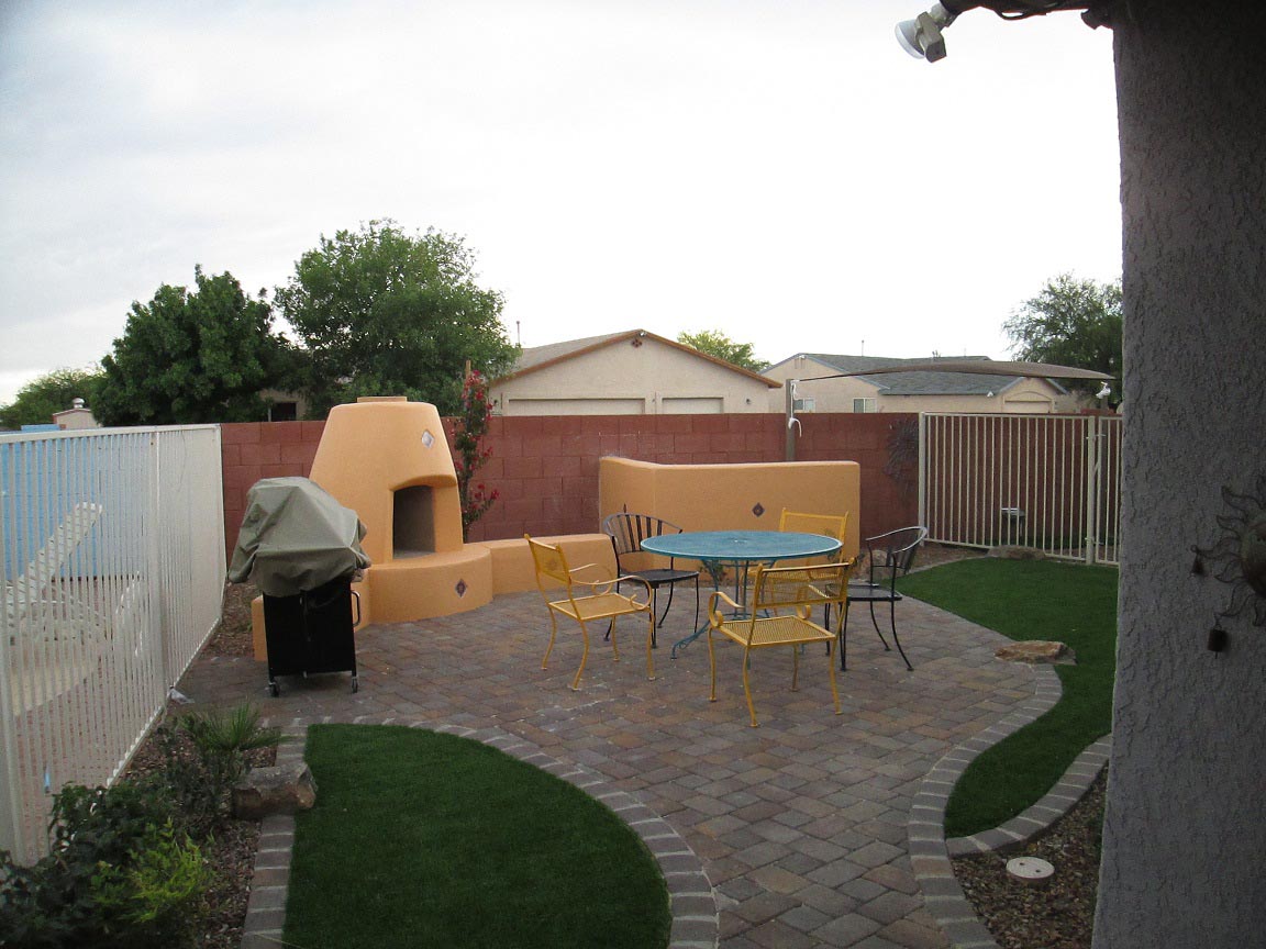 Patio created with pavers in Tucson