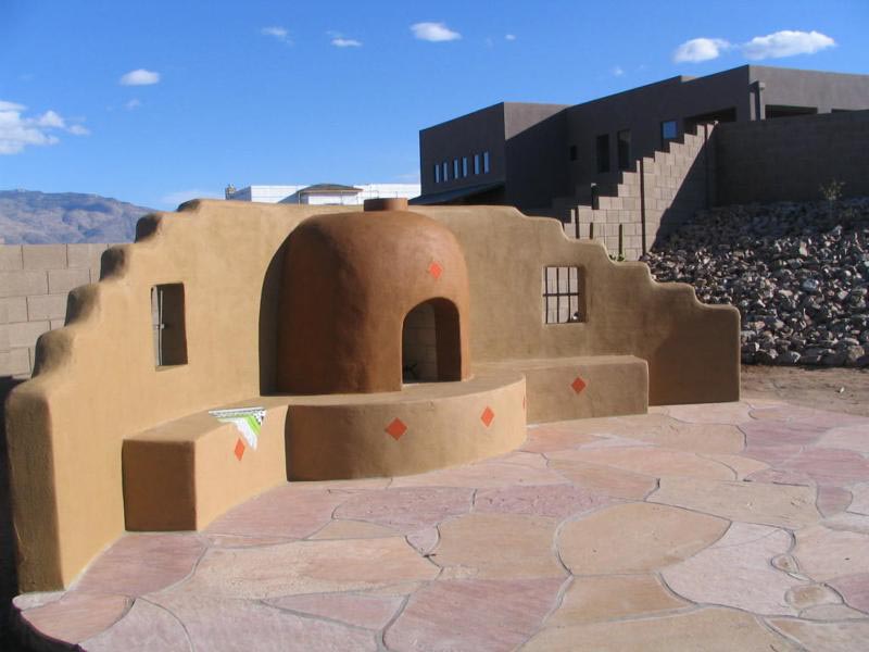 patio project with beehive created by Man of the soil