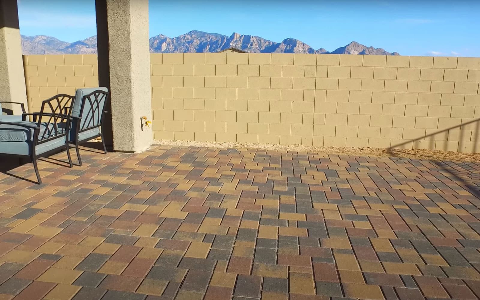 Paver patio built by Man of the Soil Landscape Builders