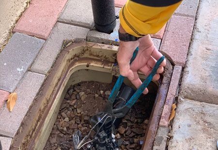 Irrigation Repair By Man Of The Soil Closeup